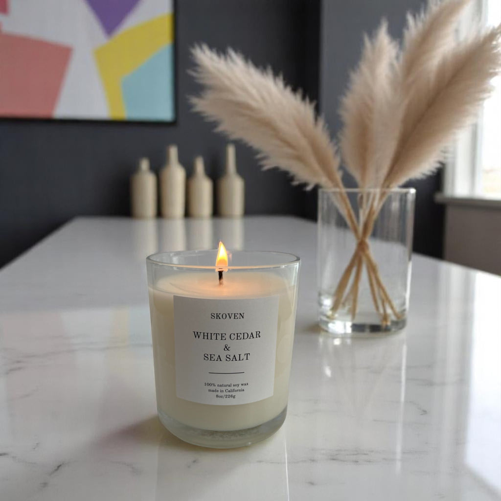 White Cedar and Sea Salt Candle